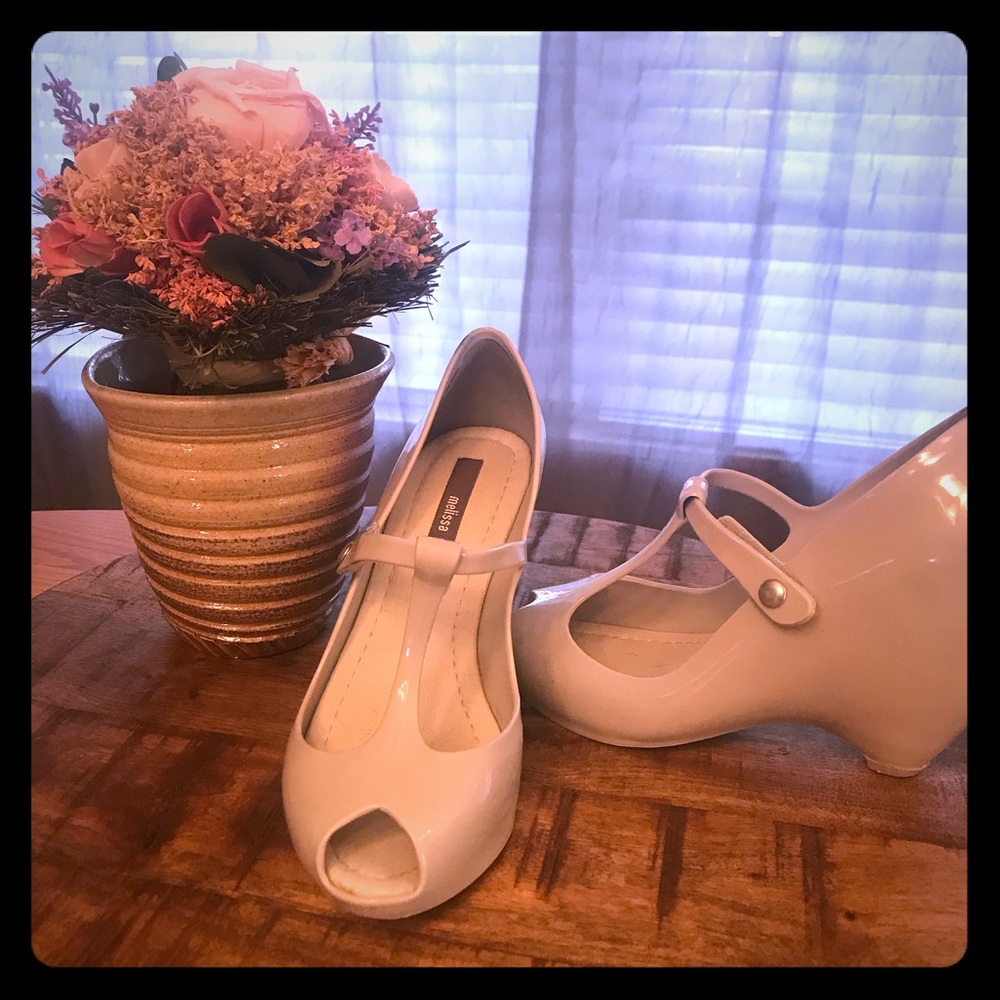 Melissa Women's Wedges in Light Cream